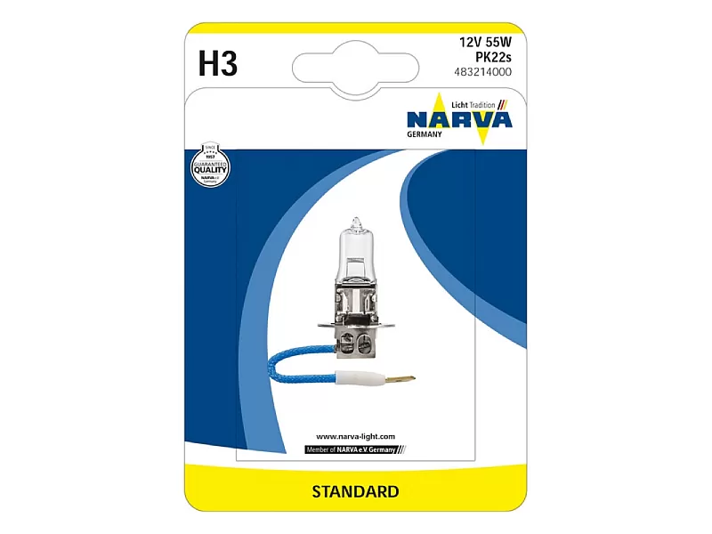 Крушка Narva H3 55W 12V Блистер 48321NVAB1 - 2 Крушка Narva H3 55W 12V Блистер - 2