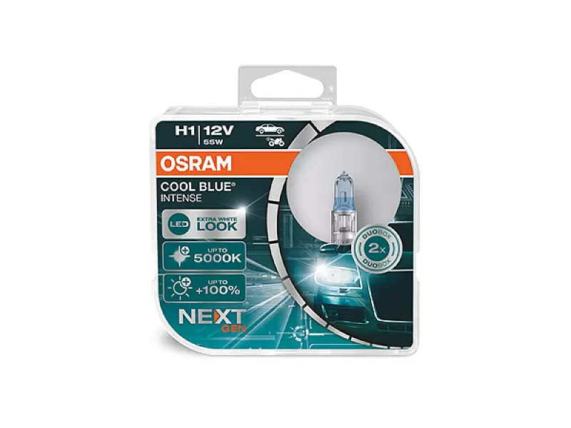 Крушки OSRAM Cool Blue Intense NextGen H1 12V 55W 2 бр. 64150CBN-HCB Крушки OSRAM Cool Blue Intense NextGen H1 12V 55W 2 бр.