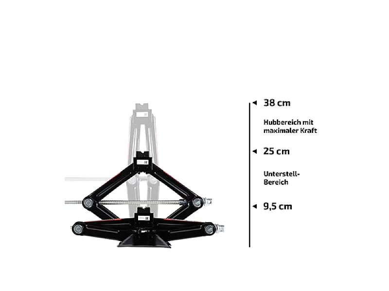 Крик за кола тип ножица HEYNER "BLACK EDITION" 1.5 тона - 6 Крик за кола тип ножица HEYNER "BLACK EDITION" 1.5 тона - 6