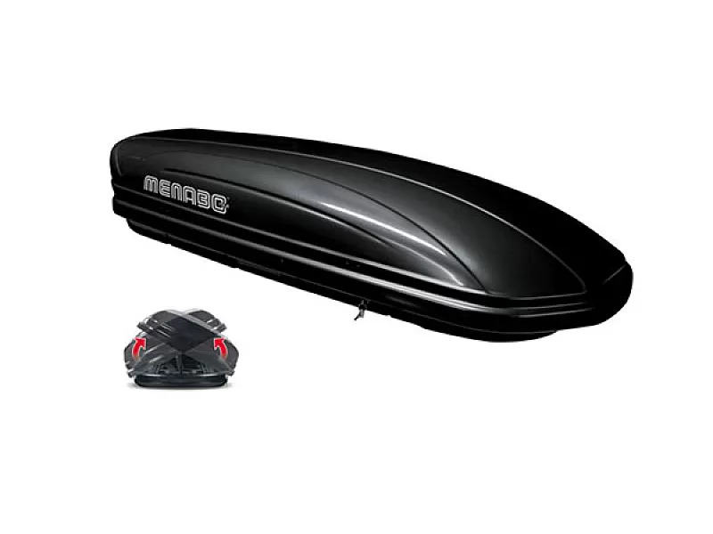 АВТОБОКС БАГАЖНИК ЗА КОЛА MENABO MANIA 580 BLACK DUO АВТОБОКС БАГАЖНИК ЗА КОЛА MENABO MANIA 580 BLACK DUO