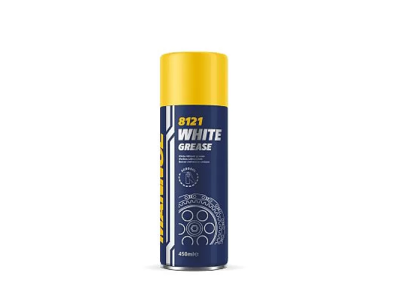 Спрей течна грес MANNOL WHITE GREASE SPRAY 450 ML 8121 Спрей течна грес MANNOL WHITE GREASE SPRAY 450 ML
