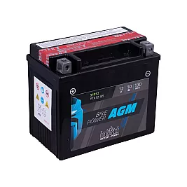 Мото акумулатор intAct Bike-Power AGM 10AH 130A YTX12-BS Л+