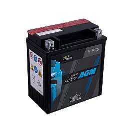Мото акумулатор intAct Bike-Power AGM 14AH 220A YTX16-BS Л+