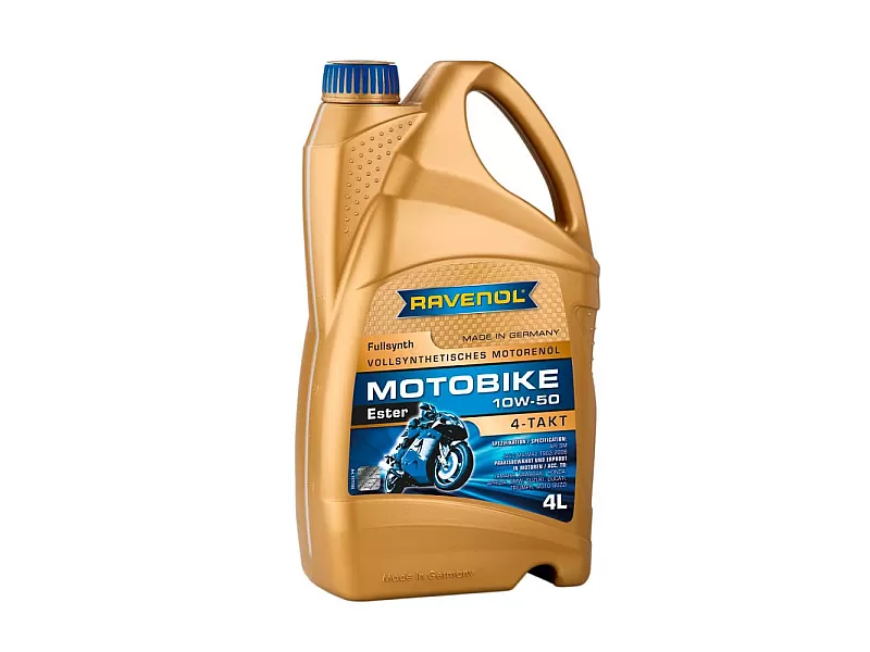 Моторно масло RAVENOL Motobike 4-T Ester 10W-50 4л. Моторно масло RAVENOL Motobike 4-T Ester 10W-50 4л.