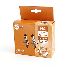 Крушки GE 50310NHSU H4 EXTRA LIFE 12V 60/55W