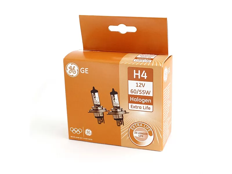 Крушки GE 50310NHSU H4 EXTRA LIFE 12V 60/55W Крушки GE 50310NHSU H4 EXTRA LIFE 12V 60/55W