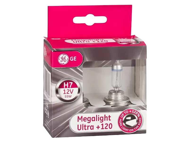 Крушки GE 58520SNU MEGA LIGHT ULTRA +120% H7 12V 55W Крушки GE 58520SNU MEGA LIGHT ULTRA +120% H7 12V 55W