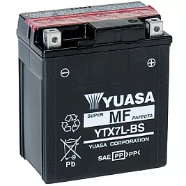 Акумулатор YUASA MF 6 Ah 100 A YTX7L-BS десен