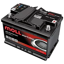 Акумулатор MOLL AGM Start-Stop 60 Ah 640A R+