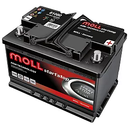 Акумулатор MOLL AGM Start-Stop 80 Ah 800A R+