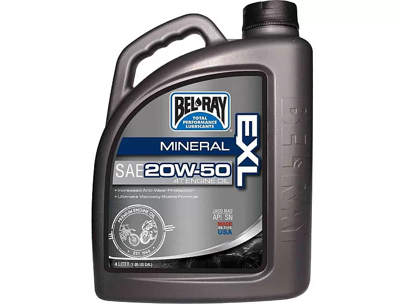 Масло BEL-RAY EXL MOTORCYCLE M/O 20W-50 4L Масло BEL-RAY EXL MOTORCYCLE M/O 20W-50 4L