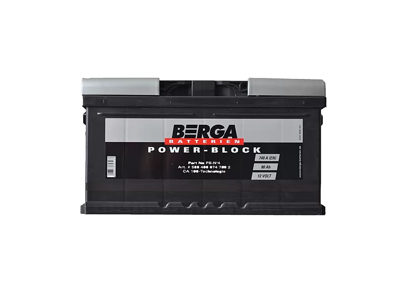 Акумулатор BERGA POWER BLOCK 80AH 740A R+ Акумулатор BERGA POWER BLOCK 80AH 740A R+