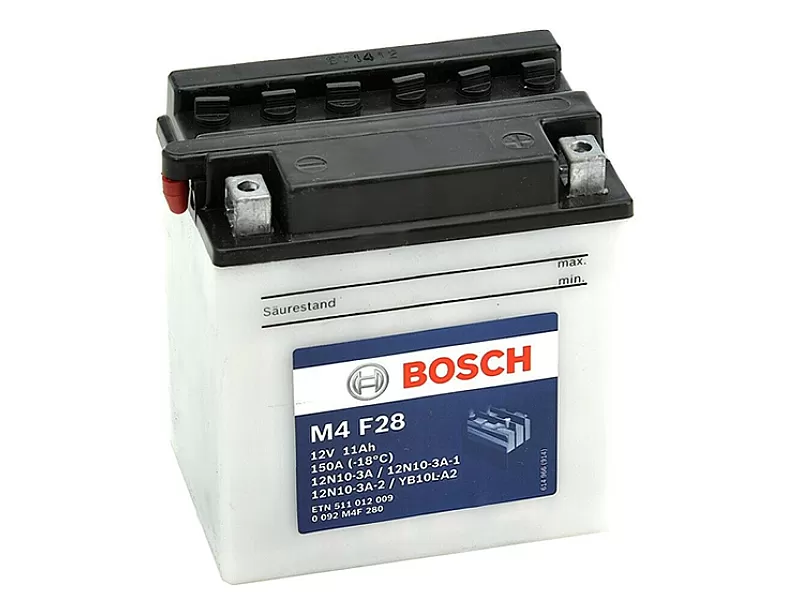 Акумулатор BOSCH M4F28 YB10L-A2 11Ah 150A 12V R+ Акумулатор BOSCH M4F28 YB10L-A2 11Ah 150A 12V R+