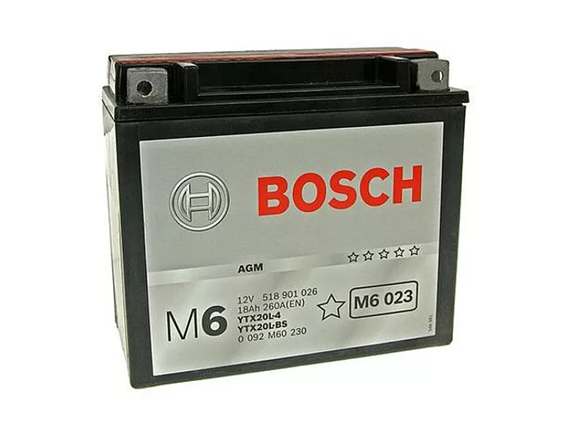 Акумулатор BOSCH M6023 YTX20L-BS 18Ah 250A 12V R+ Акумулатор BOSCH M6023 YTX20L-BS 18Ah 250A 12V R+