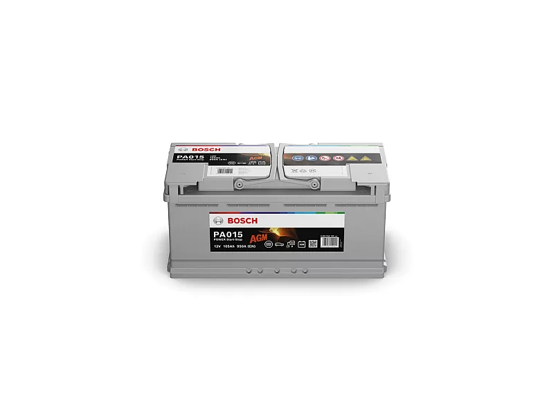 Акумулатор BOSCH Power AGM 12V 105Ah (950A; 394x175x190) 0 092 PA0 150 Акумулатор BOSCH Power AGM 12V 105Ah (950A; 394x175x190)