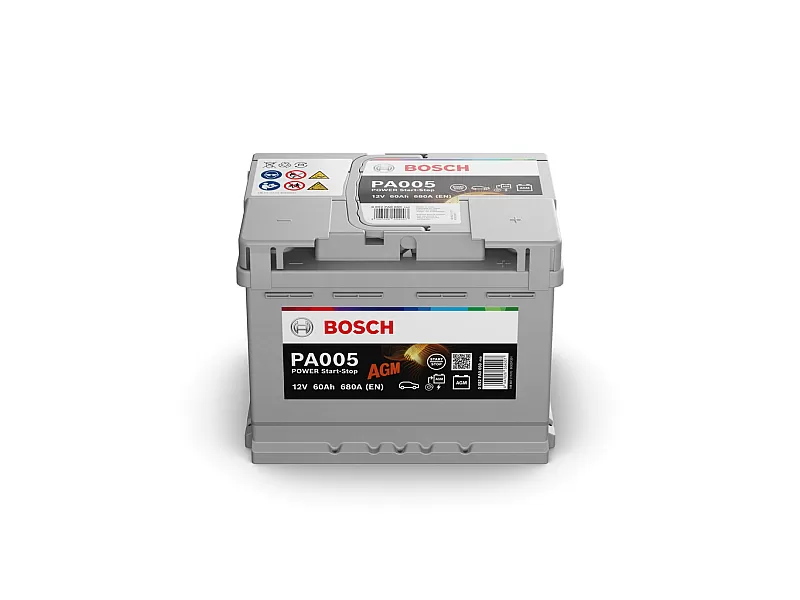Акумулатор Bosch 0 092 PA0 050 – 70Ah AGM, старт-стоп, топ цени | Motex.bg Акумулатор BOSCH Power AGM 12V 60Ah (680A; 242x175x190)