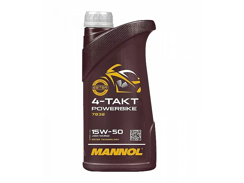 Масло MANNOL 4-Takt Powerbike 15W-50 1L 7832 Масло MANNOL 4-Takt Powerbike 15W-50 1L