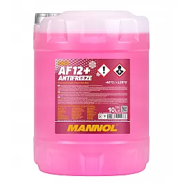 Червен антифриз готов за употреба Mannol Antifreeze AF12+ (-40 °C) Longlife 4012 10 L