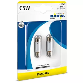 Блистер Крушки NARVA C5W 12V 5W 2бр