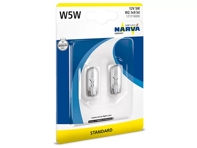 Блистер Крушки NARVA W5W 12V 5W 2бр 17177 Блистер Крушки NARVA W5W 12V 5W 2бр