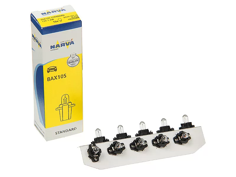 Крушки NARVA BAX10s 12V 1W 10бр 17036 Крушки NARVA BAX10s 12V 1W 10бр