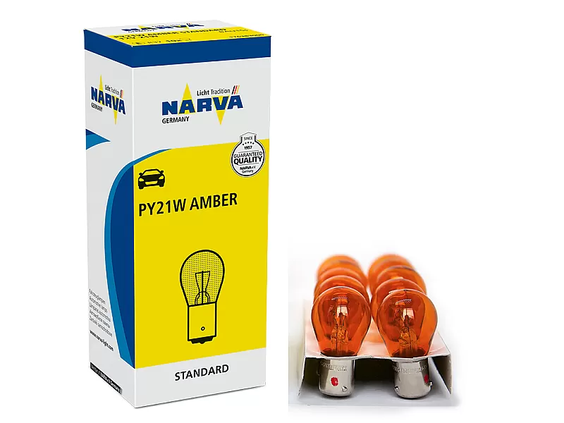 Крушки NARVA PY21W 12V 10бр 17638 Крушки NARVA PY21W 12V 10бр