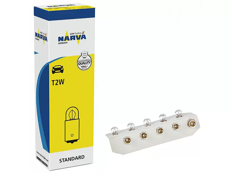 Крушки NARVA T2W 12V 2W 10бр 17053 Крушки NARVA T2W 12V 2W 10бр
