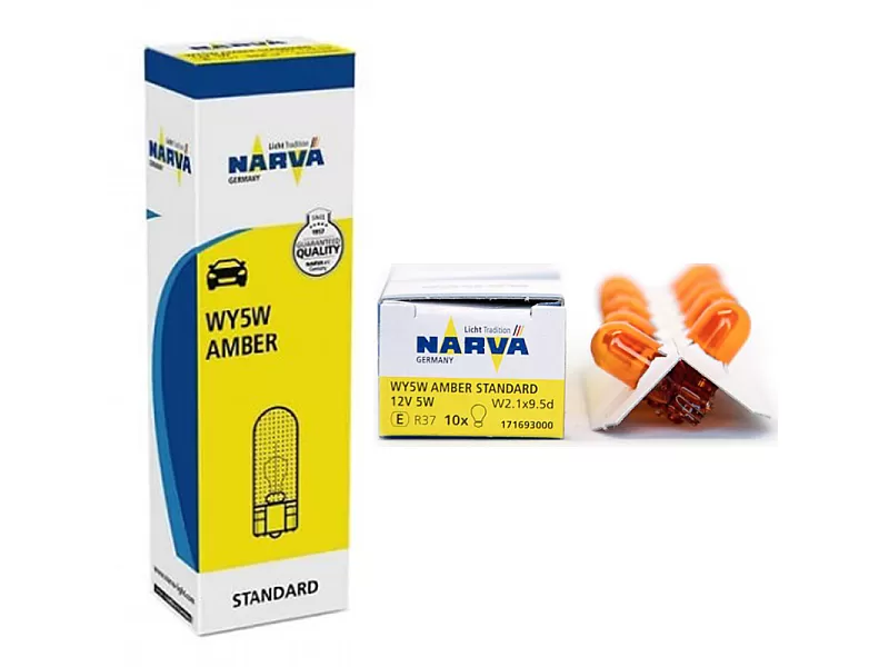 Крушки NARVA WY5W 12V 5W 10бр 17169 Крушки NARVA WY5W 12V 5W 10бр