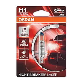 Крушка OSRAM 12V H1 55 W NIGHT BREAKER LASER +150% 1 бр. блистер
