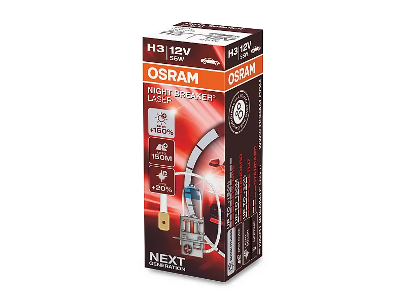 Крушка OSRAM 12V H3 55 W NIGHT BREAKER LASER +150% 1бр. 64151NL Крушка OSRAM 12V H3 55 W NIGHT BREAKER LASER +150% 1бр.