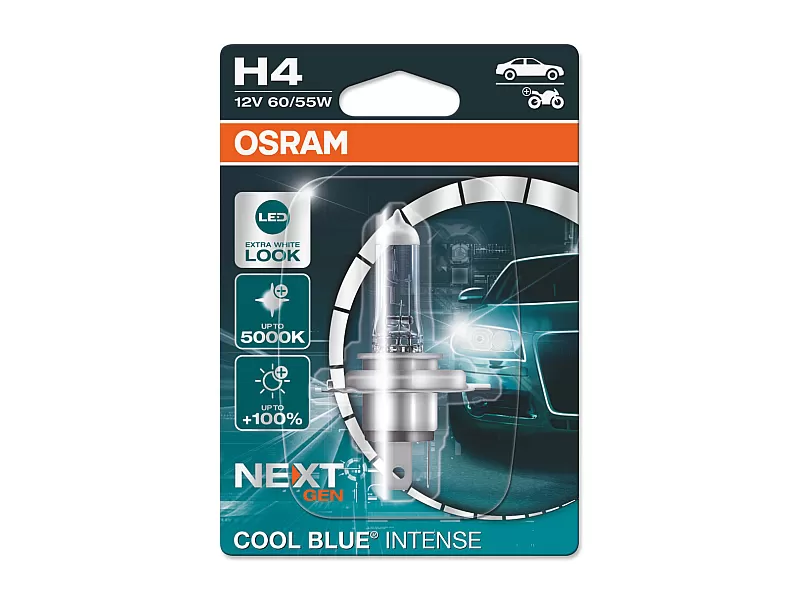 Крушка OSRAM 12V H4 60/55 W COOL BLUE INTENSE NextGen 1бр. блистер 64193CBN-01B Крушка OSRAM 12V H4 60/55 W COOL BLUE INTENSE NextGen 1бр. блистер