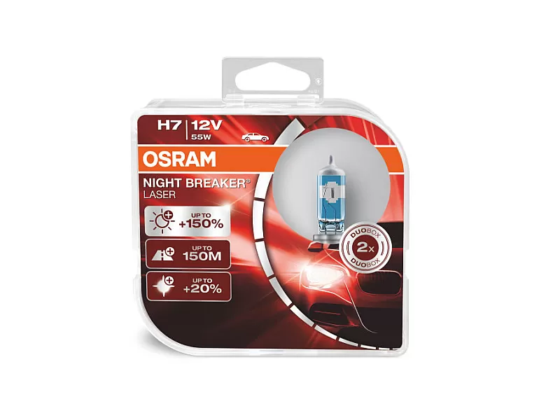Крушки OSRAM 12V H7 55 W NIGHT BREAKER LASER +150% 2бр. 64210NL-HCB Крушки OSRAM 12V H7 55 W NIGHT BREAKER LASER +150% 2бр.