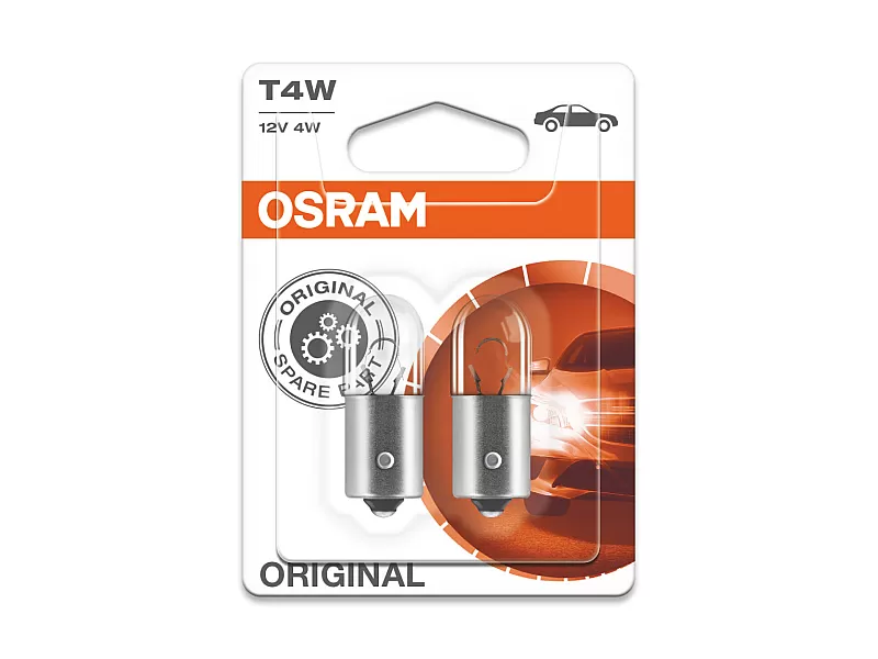 Крушки OSRAM 12V T4W ORIGINAL 2 бр. блистер 3893-02B Крушки OSRAM 12V T4W ORIGINAL 2 бр. блистер