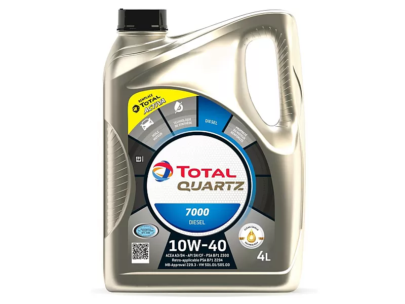 Масло TOTAL QUARTZ 7000 Diesel 10W-40 4L Масло TOTAL QUARTZ 7000 Diesel 10W-40 4L