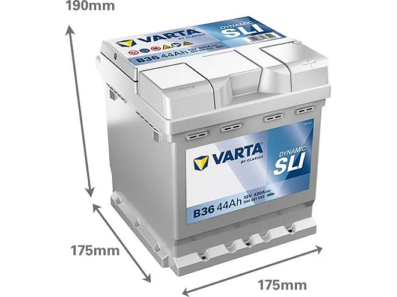 Акумулатор Varta Dynamic SLI 544401042 44Ah 12V | Motex.bg Акумулатор Varta Dynamic SLI 12V 44AH 420A B36 Д+