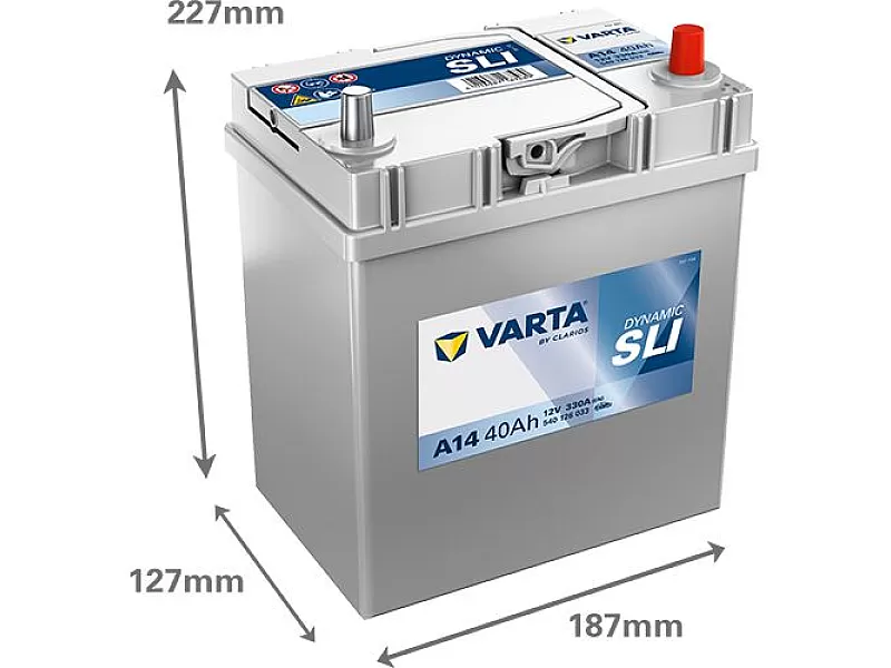 Акумулатор Varta Dynamic SLI ASIA 12V 40AH 330A A14 Д+ 540126033 Акумулатор Varta Dynamic SLI ASIA 12V 40AH 330A A14 Д+