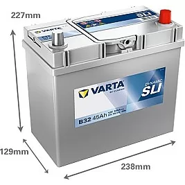 Акумулатор Varta Dynamic SLI ASIA 12V 45AH 330A B32 Д+ Акумулатор Varta Dynamic SLI ASIA 12V 45AH 330A B32 Д+