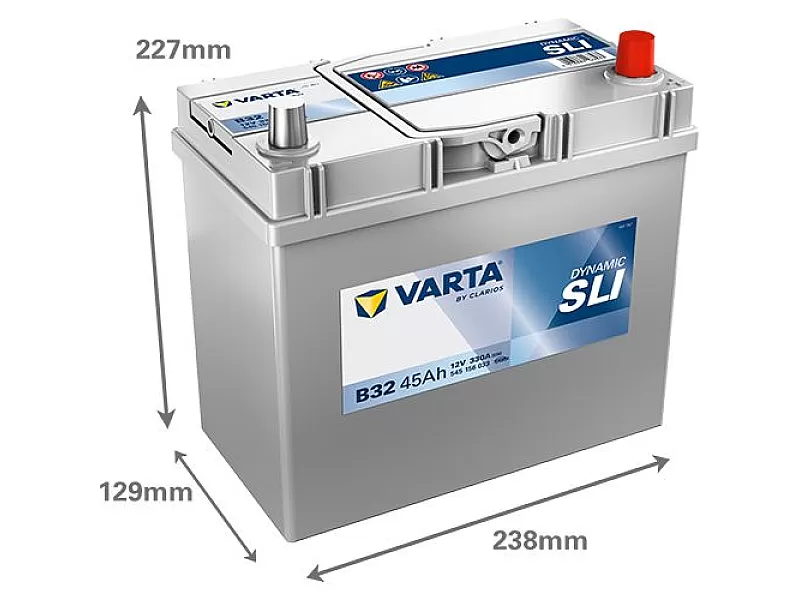 Акумулатор Varta Dynamic SLI ASIA 12V 45AH 330A B32 Д+ 545156033 Акумулатор Varta Dynamic SLI ASIA 12V 45AH 330A B32 Д+