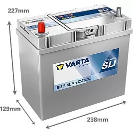 Акумулатор Varta Dynamic SLI ASIA 12V 45AH 330A B33 Л+ Акумулатор Varta Dynamic SLI ASIA 12V 45AH 330A B33 Л+