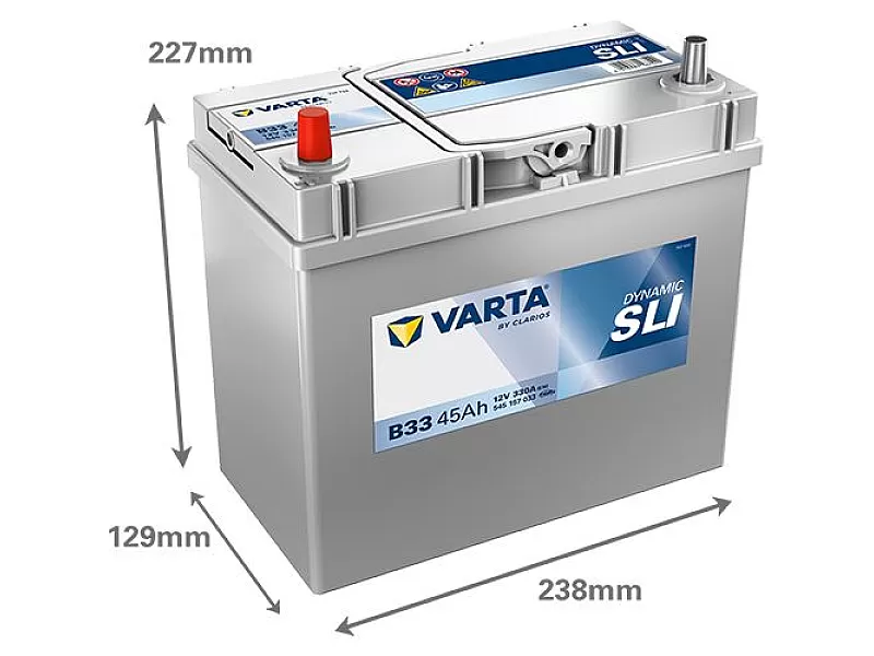Акумулатор Varta Dynamic SLI ASIA 12V 45AH 330A B33 Л+ 545157033 Акумулатор Varta Dynamic SLI ASIA 12V 45AH 330A B33 Л+