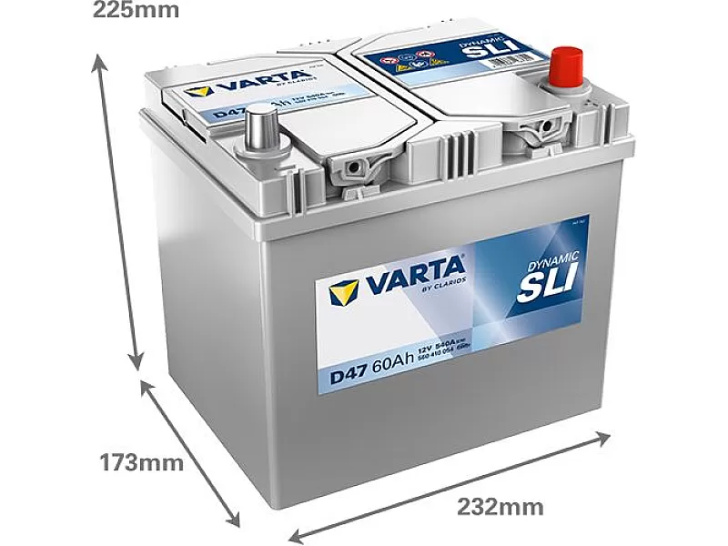 Акумулатор Varta Dynamic SLI ASIA 12V 60AH 540A D47 Д+ 560410054 Акумулатор Varta Dynamic SLI ASIA 12V 60AH 540A D47 Д+