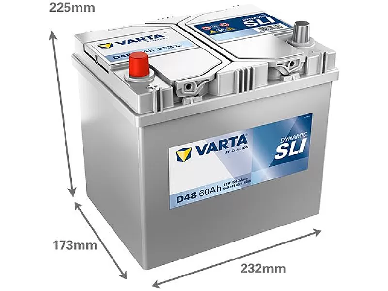 Акумулатор Varta Dynamic SLI ASIA 12V 60AH 540A D48 Л+ 560411054 Акумулатор Varta Dynamic SLI ASIA 12V 60AH 540A D48 Л+