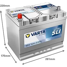 Акумулатор Varta Dynamic SLI ASIA 12V 70AH 620A E24 Л+