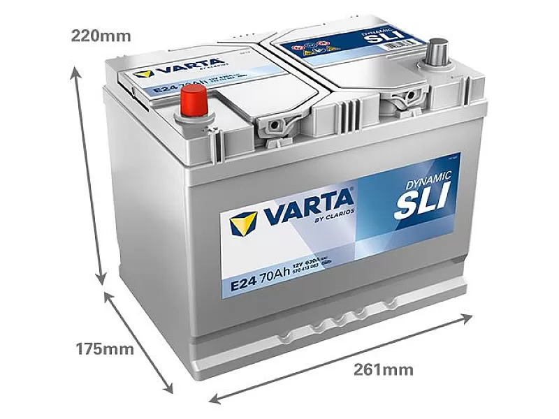 Акумулатор Varta Dynamic SLI ASIA 12V 70AH 620A E24 Л+ 570413063 Акумулатор Varta Dynamic SLI ASIA 12V 70AH 620A E24 Л+