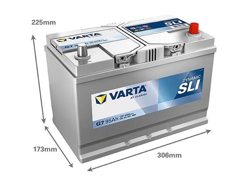 Акумулатор Varta Blue Dynamic ASIA 12V 95AH 830A G7 Д+ 7828 Акумулатор Varta Blue Dynamic ASIA 12V 95AH 830A G7 Д+
