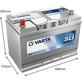 Акумулатор Varta Dynamic SLI ASIA 12V 95AH 830A G8 Л+