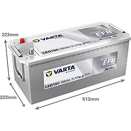 Акумулатор Varta Professional EFB 12V 180Ah 1000A LFD180 Л+