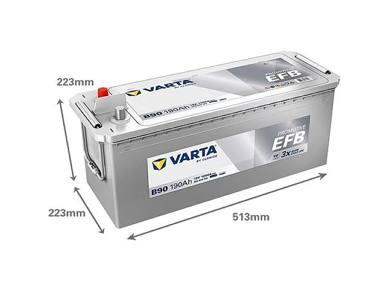 Акумулатор Varta Promotive EFB 12V 190AH 1050A B90 Л+ 7830 Акумулатор Varta Promotive EFB 12V 190AH 1050A B90 Л+