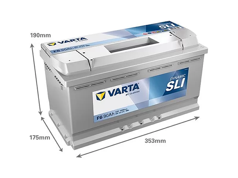 Акумулатор VARTA DYNAMIC SLI F6 90AH 720A R+ 590122072 Акумулатор VARTA DYNAMIC SLI F6 90AH 720A R+