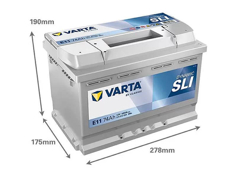 Акумулатор VARTA DYNAMIC SLI E11 74AH 680A R+ 574012068 Акумулатор VARTA DYNAMIC SLI E11 74AH 680A R+